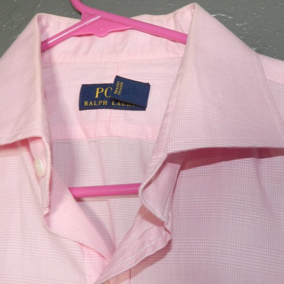 Polo Ralph Lauren Mens Pink Button Down Collared Long Sleeve Shirt Size 15 1/2 - Picture 4 of 9